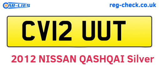 CV12UUT are the vehicle registration plates.