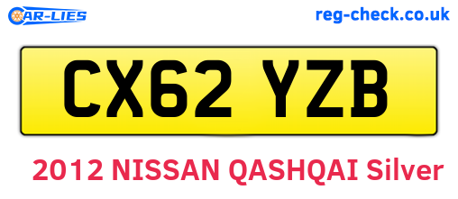 CX62YZB are the vehicle registration plates.