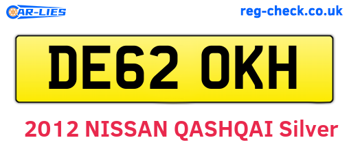 DE62OKH are the vehicle registration plates.