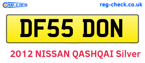DF55DON are the vehicle registration plates.