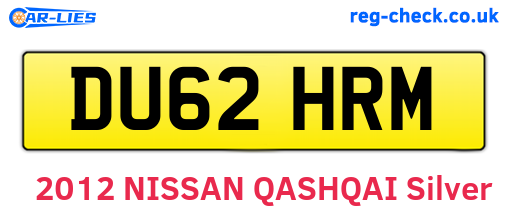 DU62HRM are the vehicle registration plates.
