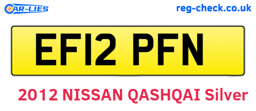 EF12PFN are the vehicle registration plates.