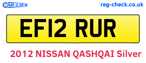 EF12RUR are the vehicle registration plates.