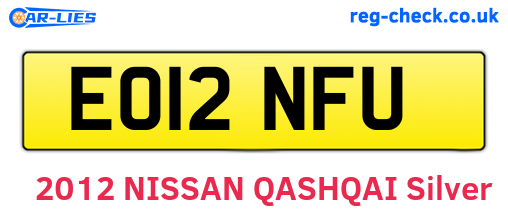 EO12NFU are the vehicle registration plates.