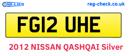 FG12UHE are the vehicle registration plates.