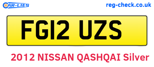 FG12UZS are the vehicle registration plates.