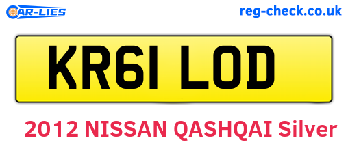 KR61LOD are the vehicle registration plates.