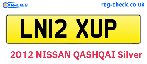 LN12XUP are the vehicle registration plates.