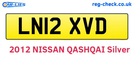LN12XVD are the vehicle registration plates.