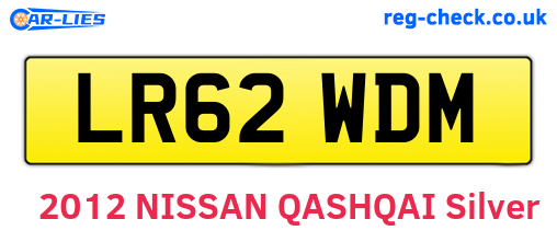 LR62WDM are the vehicle registration plates.