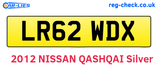 LR62WDX are the vehicle registration plates.