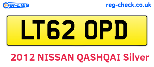LT62OPD are the vehicle registration plates.