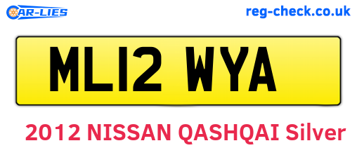 ML12WYA are the vehicle registration plates.