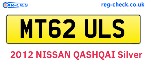 MT62ULS are the vehicle registration plates.