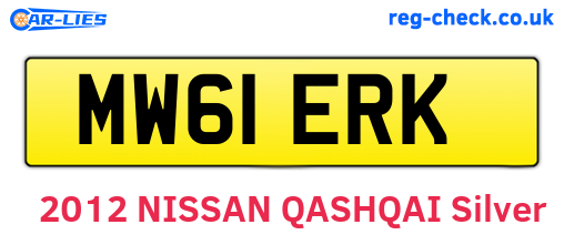 MW61ERK are the vehicle registration plates.