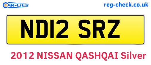 ND12SRZ are the vehicle registration plates.