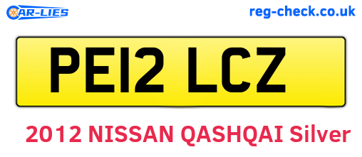 PE12LCZ are the vehicle registration plates.
