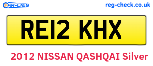 RE12KHX are the vehicle registration plates.