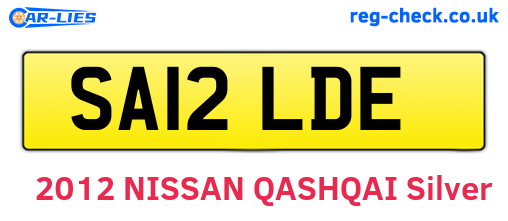 SA12LDE are the vehicle registration plates.
