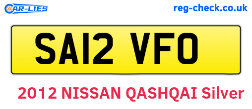 SA12VFO are the vehicle registration plates.