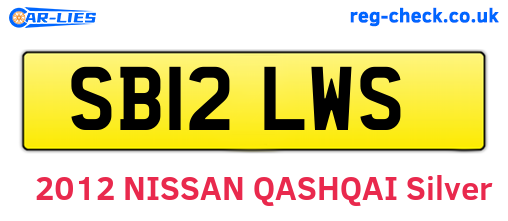 SB12LWS are the vehicle registration plates.