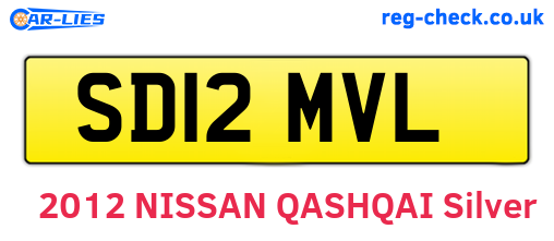 SD12MVL are the vehicle registration plates.