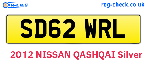 SD62WRL are the vehicle registration plates.
