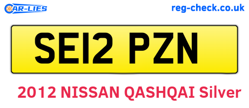 SE12PZN are the vehicle registration plates.