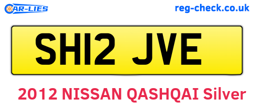 SH12JVE are the vehicle registration plates.