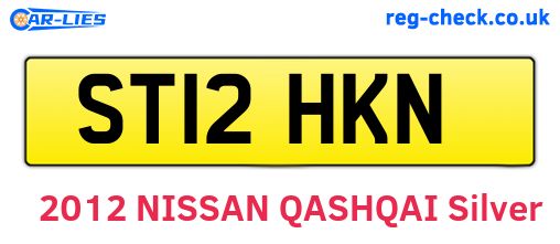 ST12HKN are the vehicle registration plates.