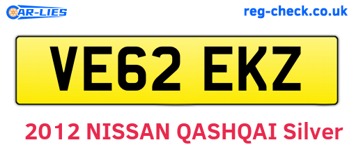 VE62EKZ are the vehicle registration plates.