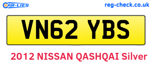 VN62YBS are the vehicle registration plates.