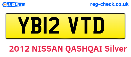 YB12VTD are the vehicle registration plates.