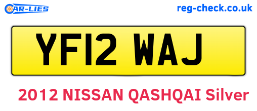 YF12WAJ are the vehicle registration plates.