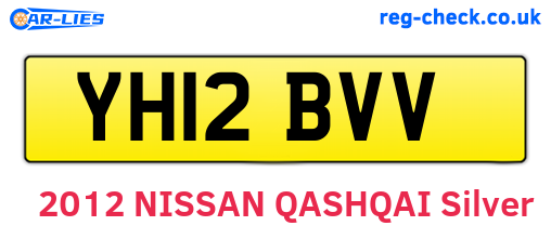 YH12BVV are the vehicle registration plates.