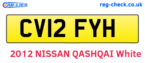 CV12FYH are the vehicle registration plates.