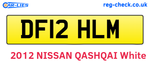 DF12HLM are the vehicle registration plates.