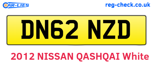 DN62NZD are the vehicle registration plates.