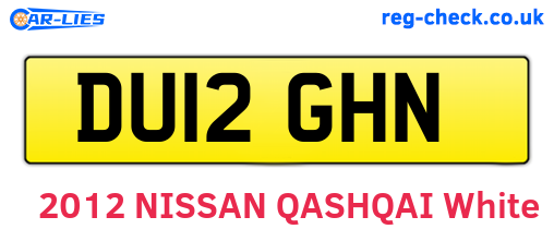 DU12GHN are the vehicle registration plates.