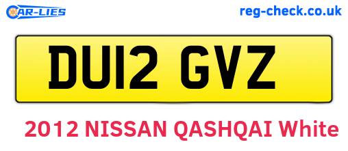 DU12GVZ are the vehicle registration plates.