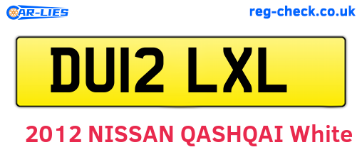 DU12LXL are the vehicle registration plates.