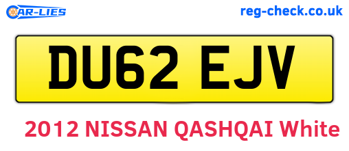 DU62EJV are the vehicle registration plates.