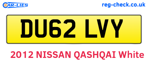 DU62LVY are the vehicle registration plates.