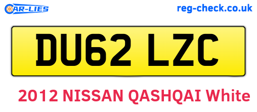 DU62LZC are the vehicle registration plates.