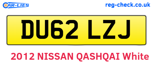 DU62LZJ are the vehicle registration plates.