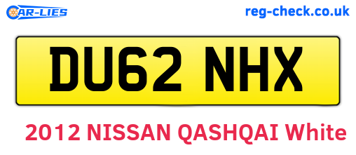 DU62NHX are the vehicle registration plates.