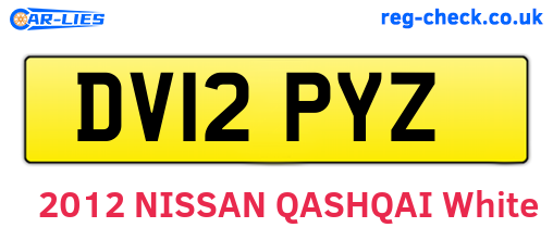 DV12PYZ are the vehicle registration plates.