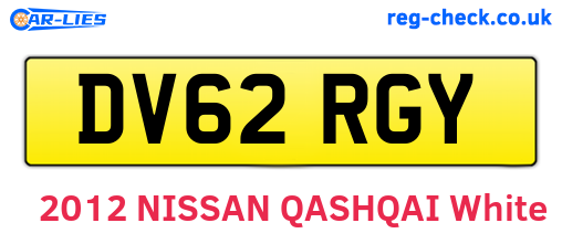 DV62RGY are the vehicle registration plates.