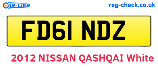 FD61NDZ are the vehicle registration plates.