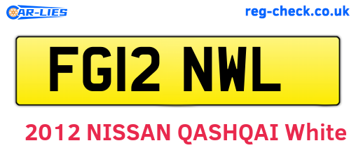 FG12NWL are the vehicle registration plates.
